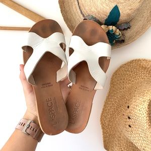 L*Space by Cocobelle White Los Slide Sandals 8.5